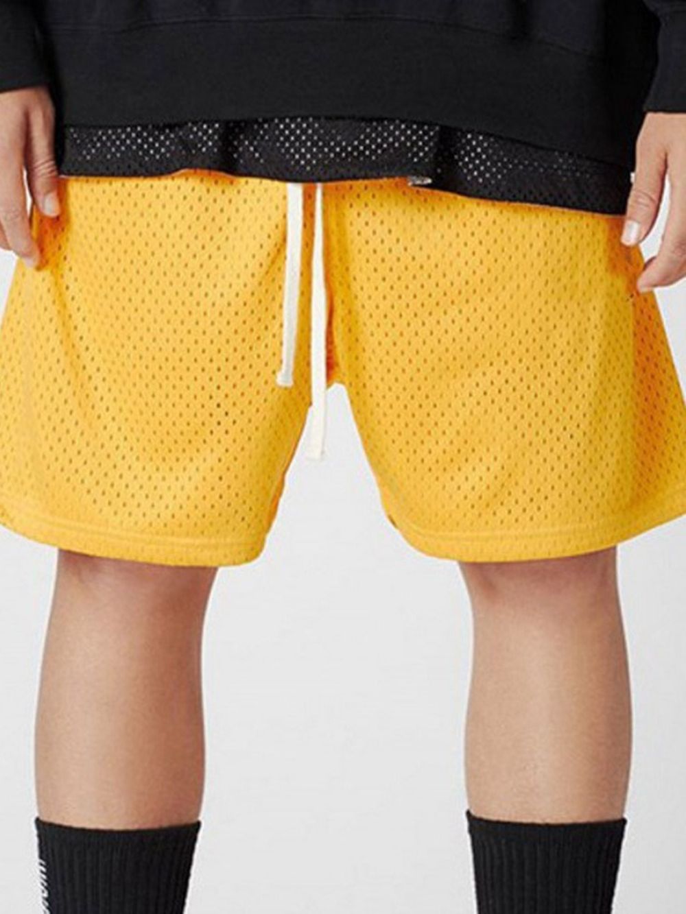 Shorts Esportivos Lisos Com Cadarço Com Cadarço