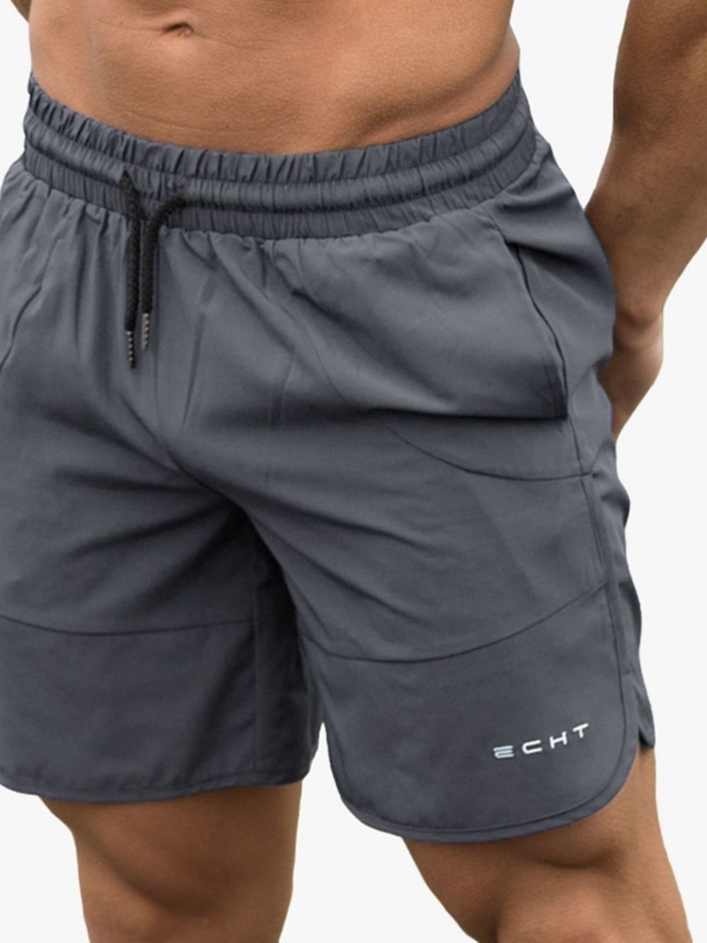 Shorts Femininos Casuais De Bolso Fino Com Cadarço