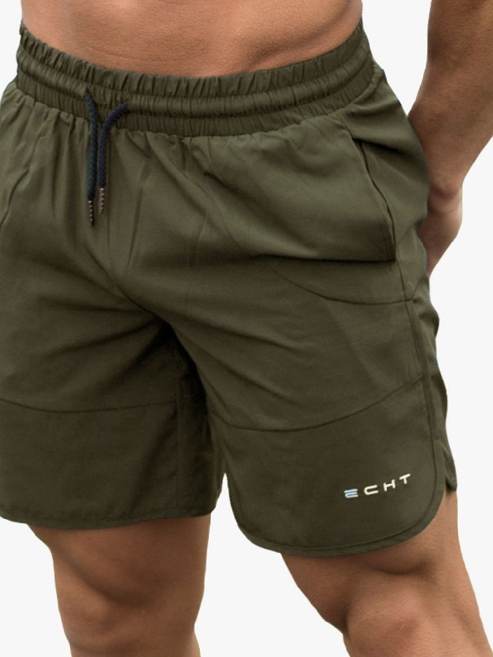 Shorts Femininos Casuais De Bolso Fino Com Cadarço