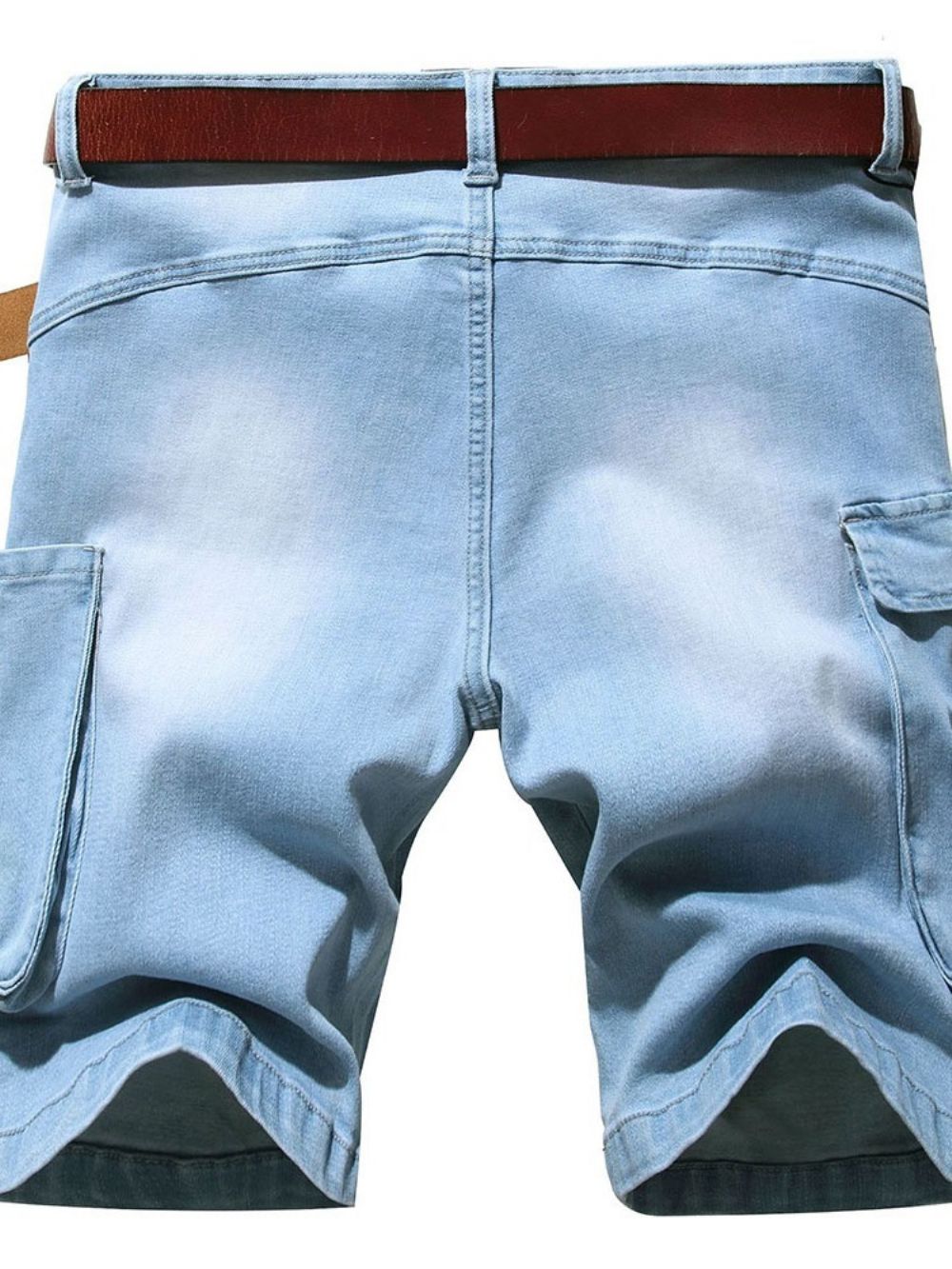 Shorts Jeans Masculino Com Zíper De Cintura Média Usado