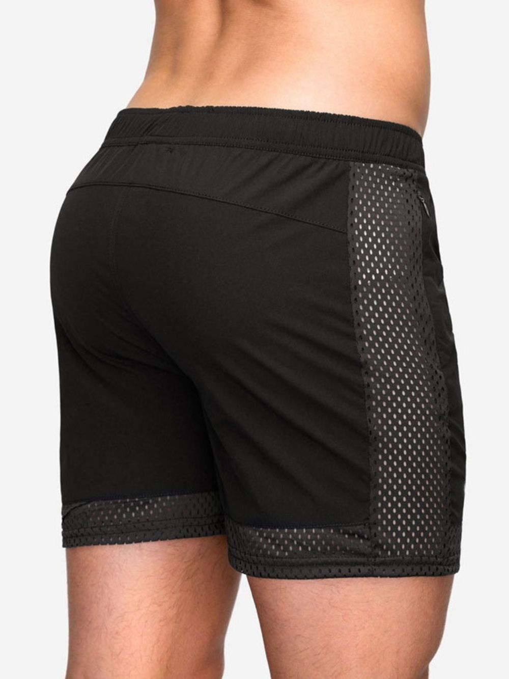 Shorts Masculino Casual Slim Com Cadarço De Cintura Média