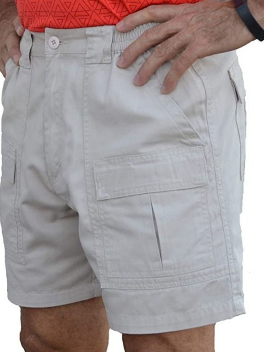 Shorts Masculinos Lisos De Bolso Reto Com Zíper