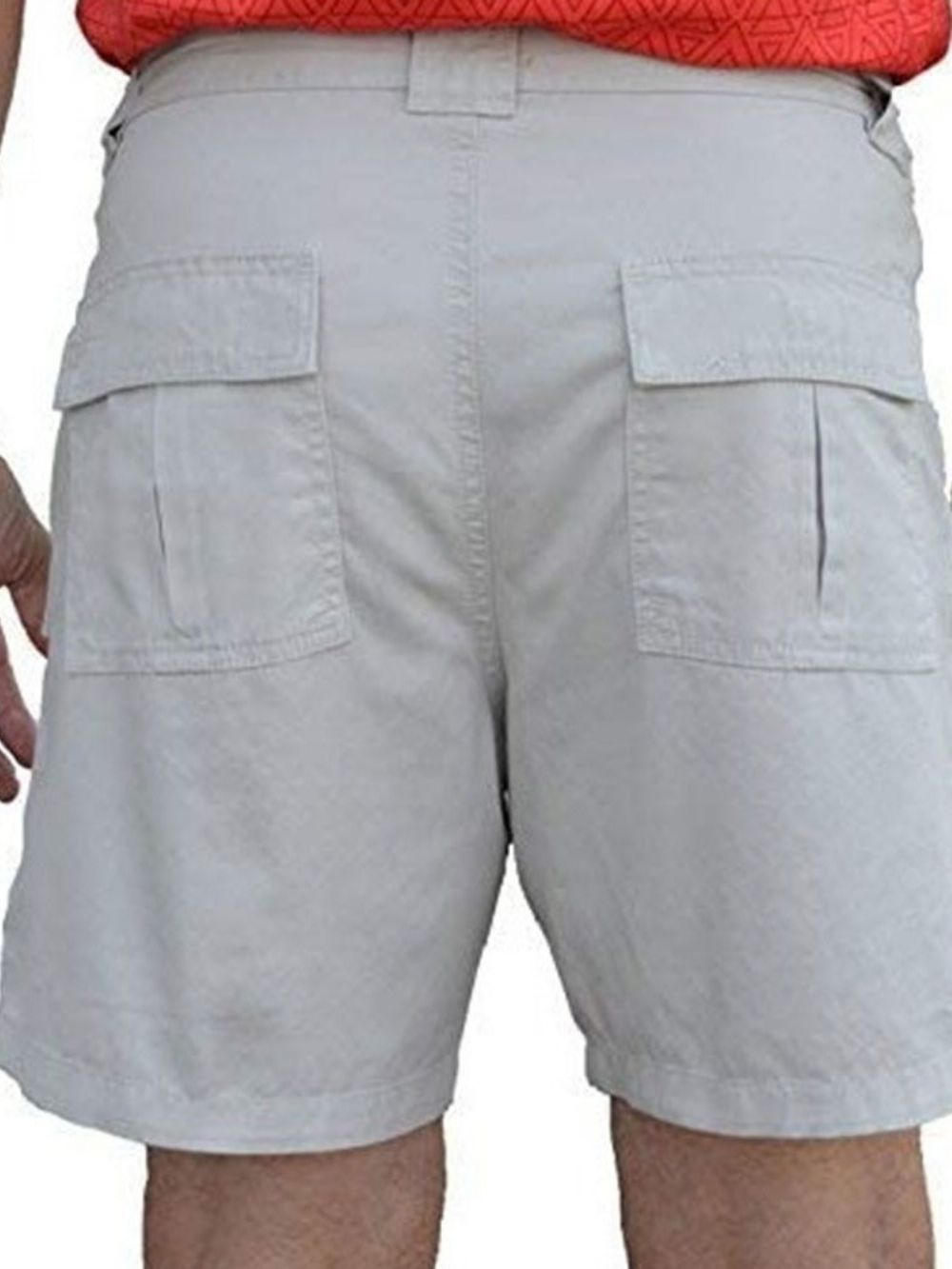 Shorts Masculinos Lisos De Bolso Reto Com Zíper