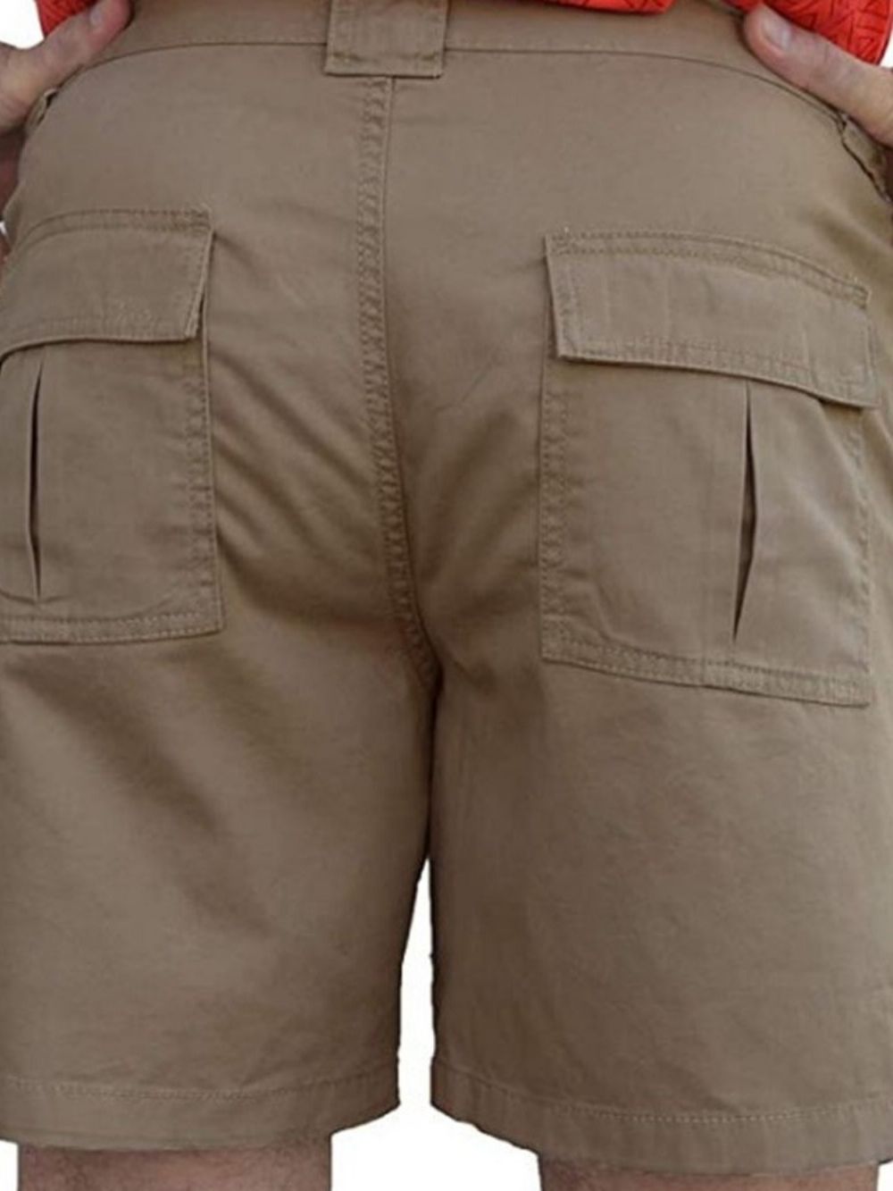 Shorts Masculinos Lisos De Bolso Reto Com Zíper