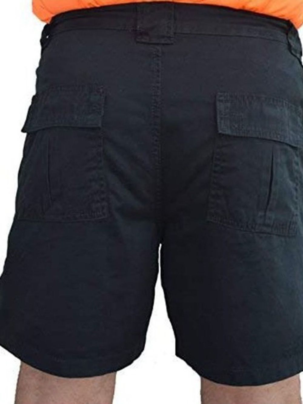 Shorts Masculinos Lisos De Bolso Reto Com Zíper