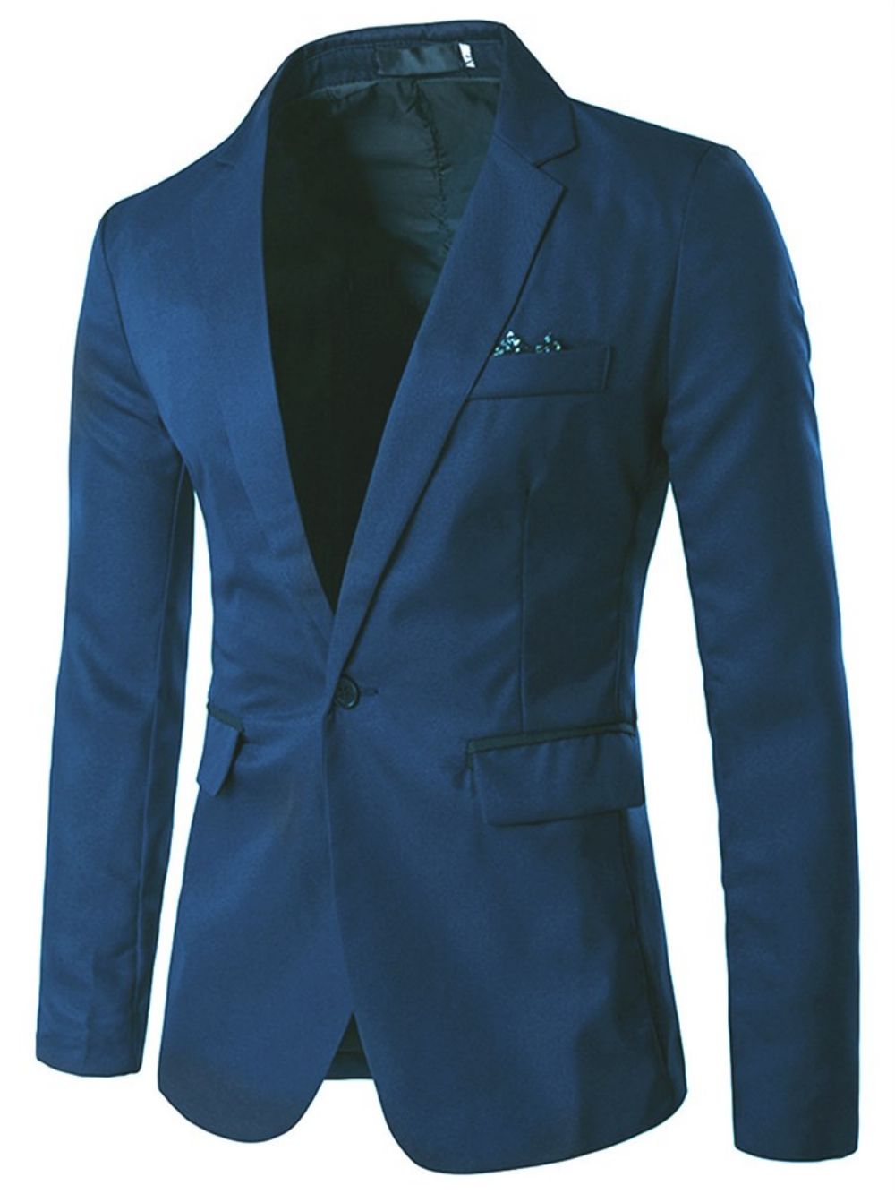 Blazer Simples Masculino Com Lapela Entalhada