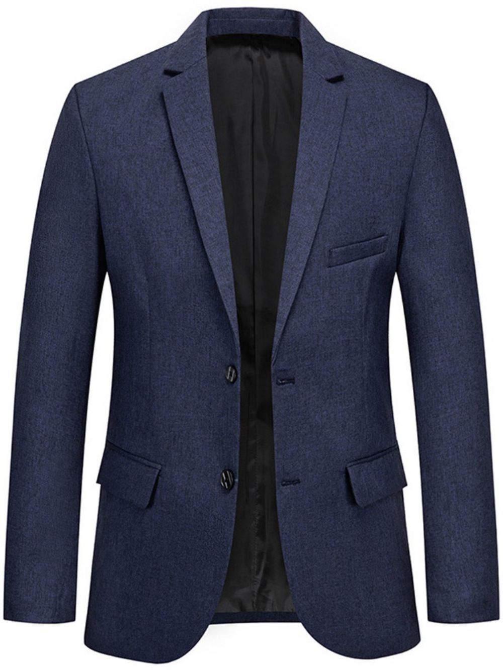 Blazer De Lapela Casual Slim Liso Entalhado