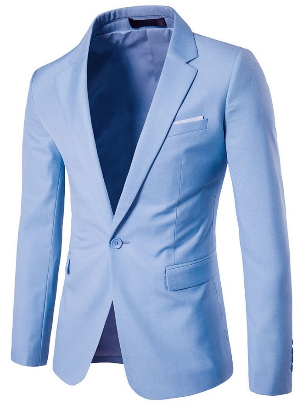 Blazer De Lapela Com Entalhe Liso E Fino