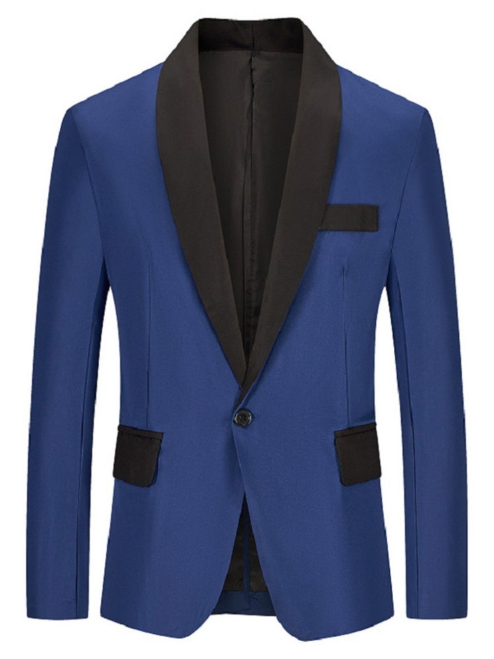 Blazer De Lazer De Bloco De Cores Casual De Bolso