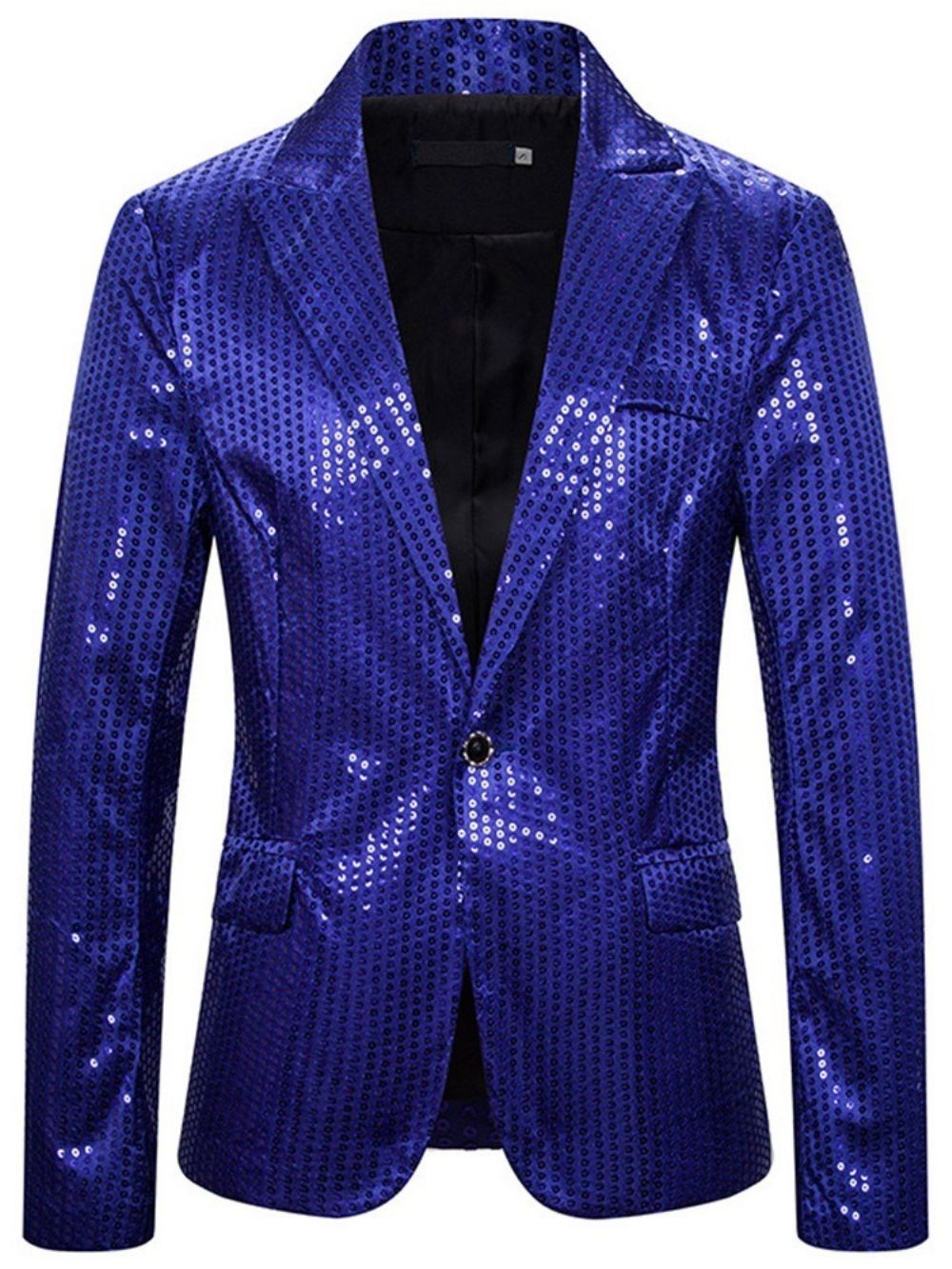 Blazer De Lazer Casual Com Lapela Entalhada Com Lantejoulas