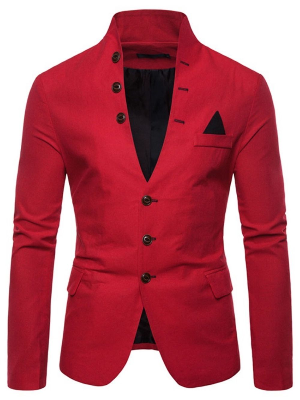 Blazer De Lazer Com Gola E Botões Finos