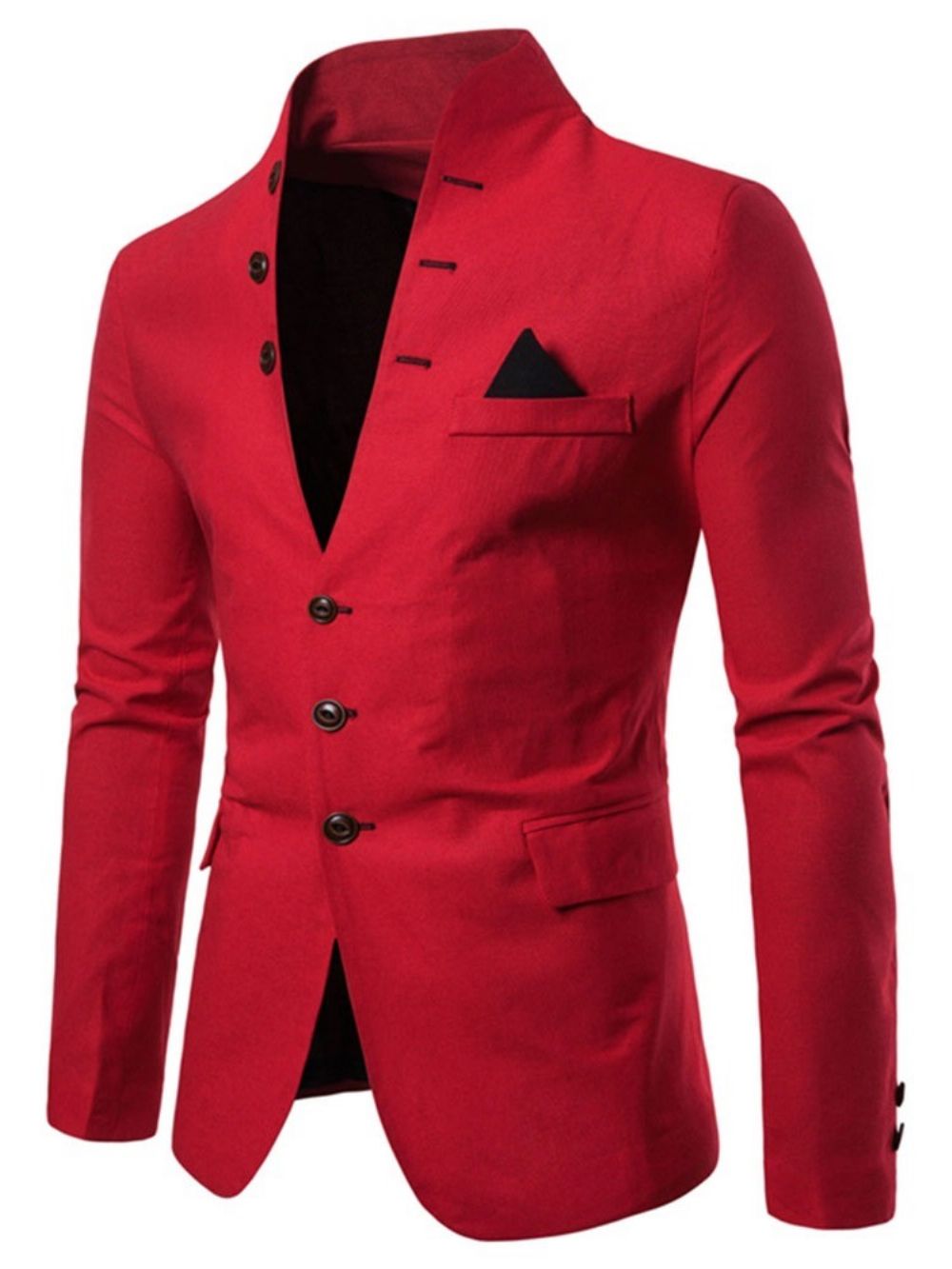 Blazer De Lazer Com Gola E Botões Finos