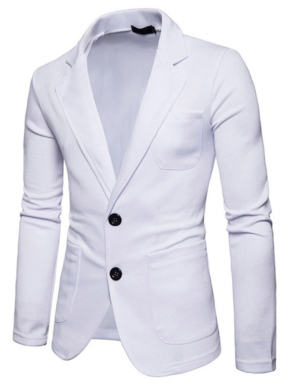 Blazer De Lazer Simples De Abotoamento Simples Masculino