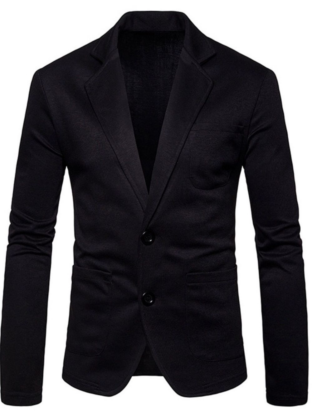 Blazer De Lazer Simples De Abotoamento Simples Masculino