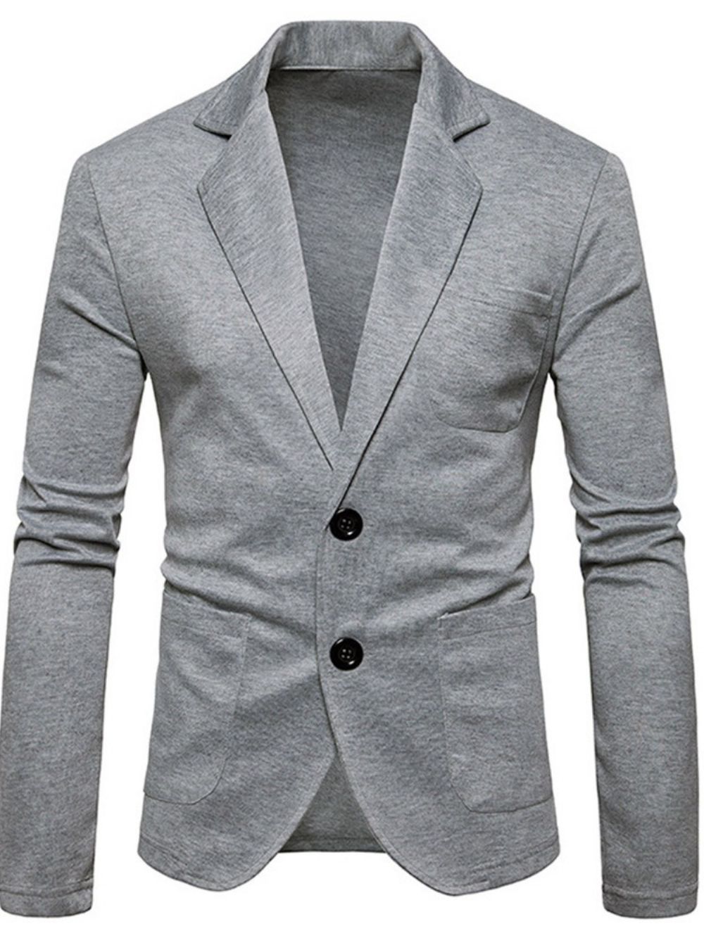 Blazer De Lazer Simples De Abotoamento Simples Masculino