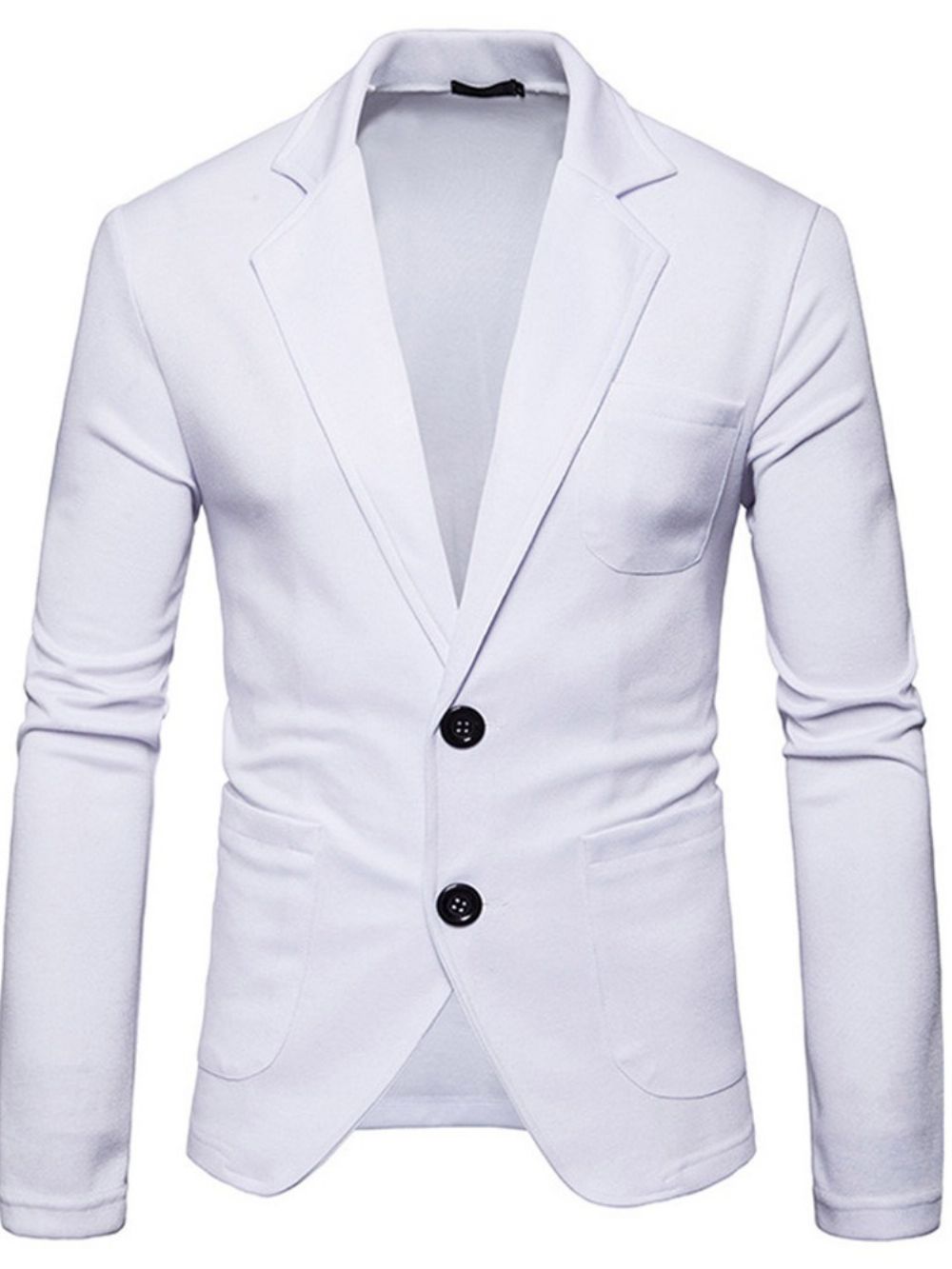 Blazer De Lazer Simples De Abotoamento Simples Masculino