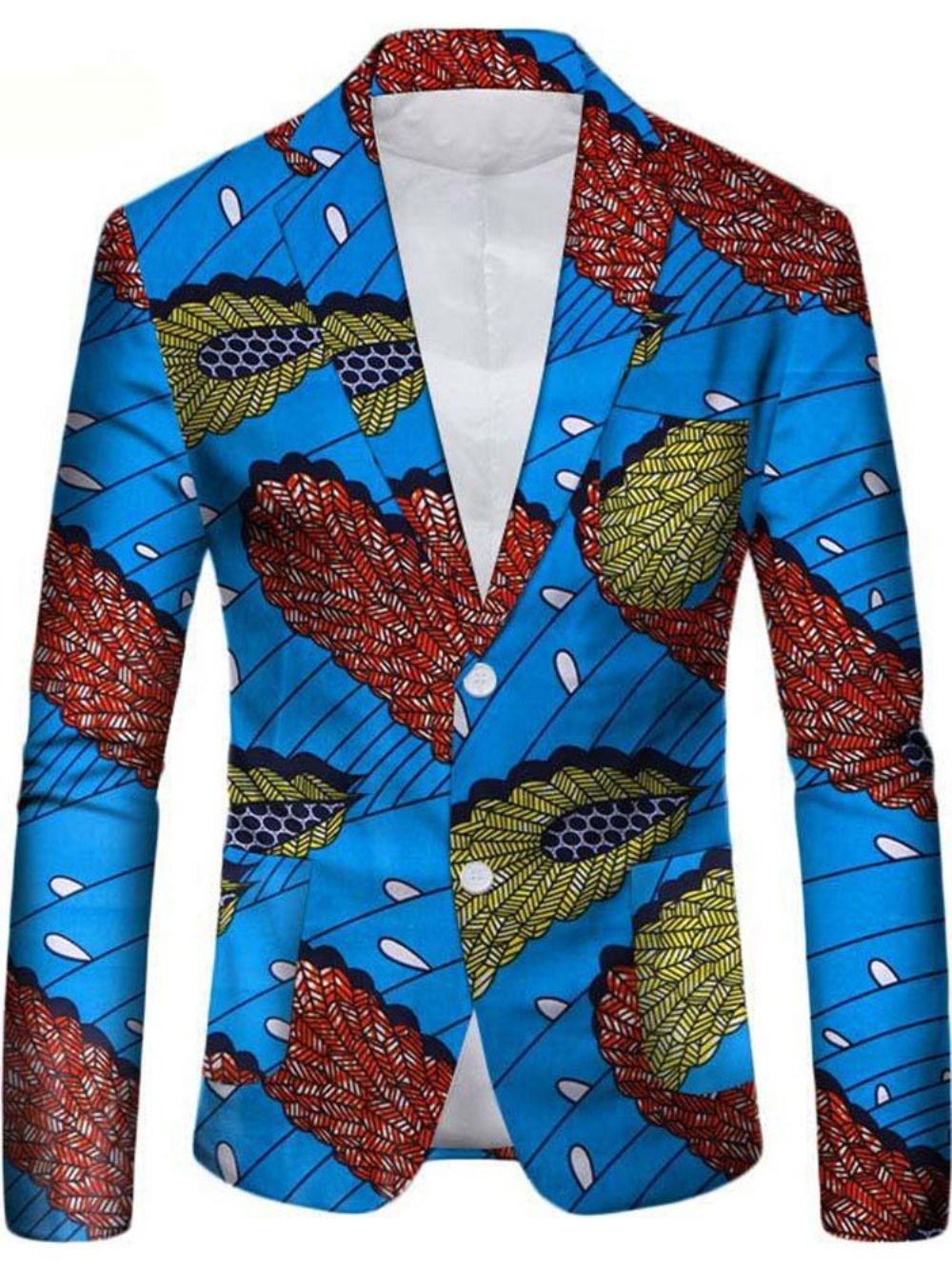 Blazer Masculino Casual De Lapela Com Entalhe De Abotoamento Único