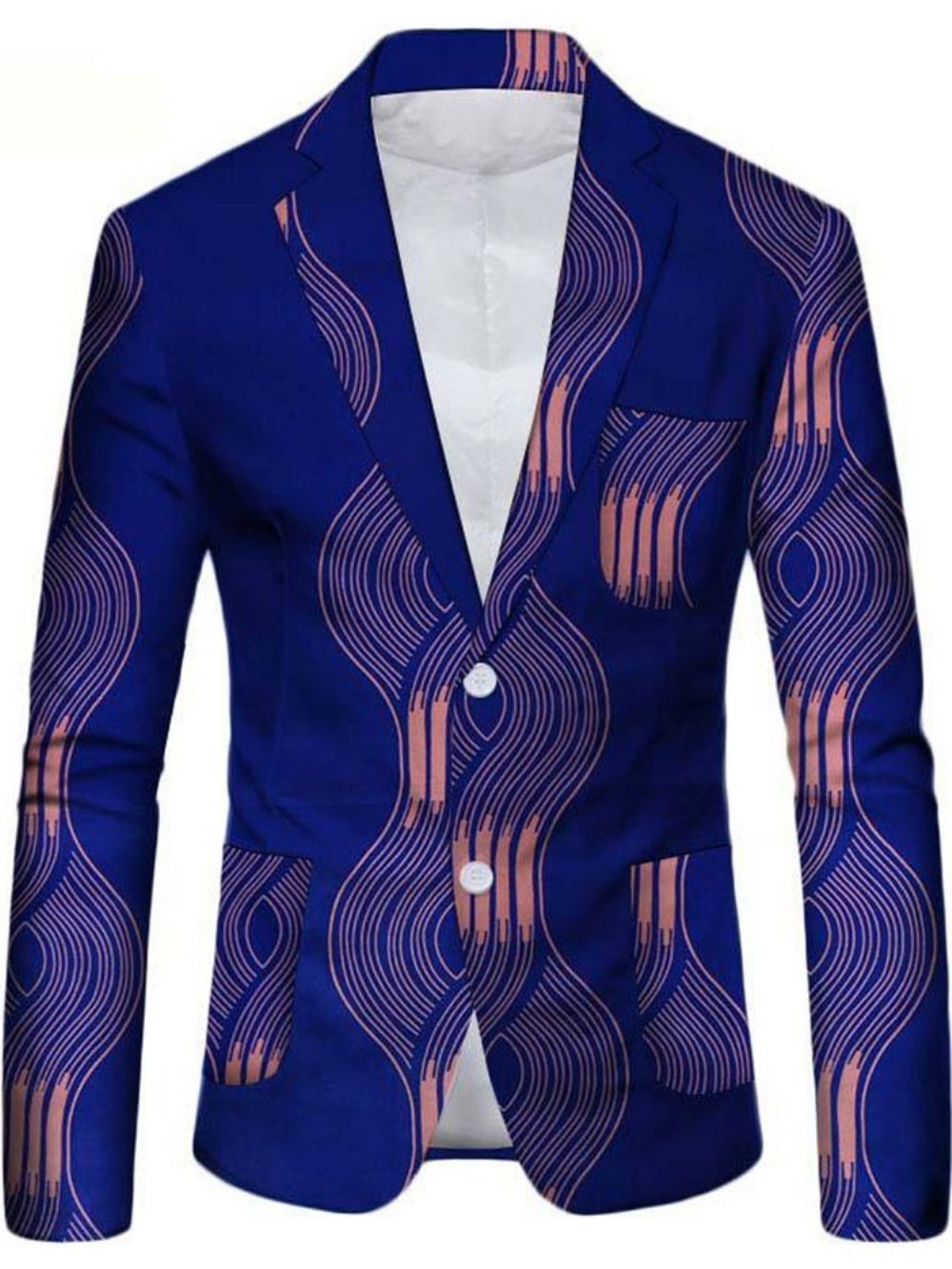 Blazer Masculino Casual De Lapela Com Entalhe De Abotoamento Único