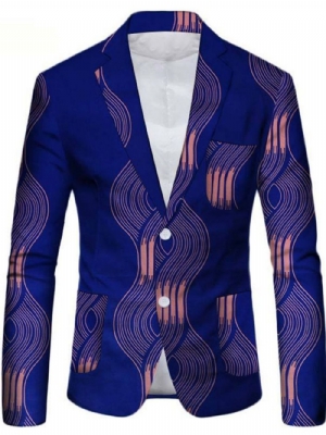 Blazer Masculino Casual De Lapela Com Entalhe De Abotoamento Único