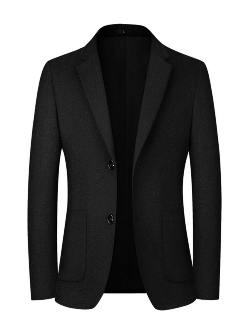 Blazer Masculino De Lapela Simples Com Abotoamento Simples