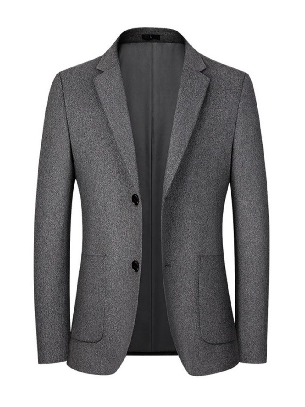 Blazer Masculino De Lapela Simples Com Abotoamento Simples