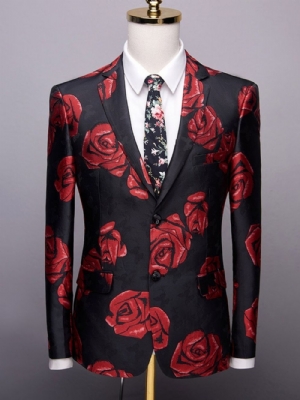 Blazer Masculino De Lazer Com Estampa Slim Floral