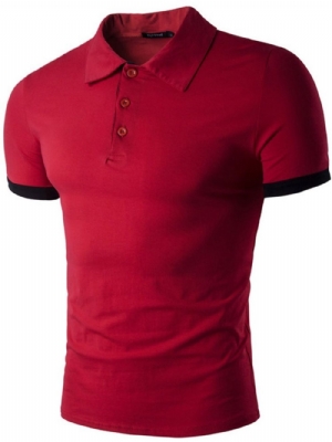 Camisa Polo Masculina Casual Com Botão Gola Polo