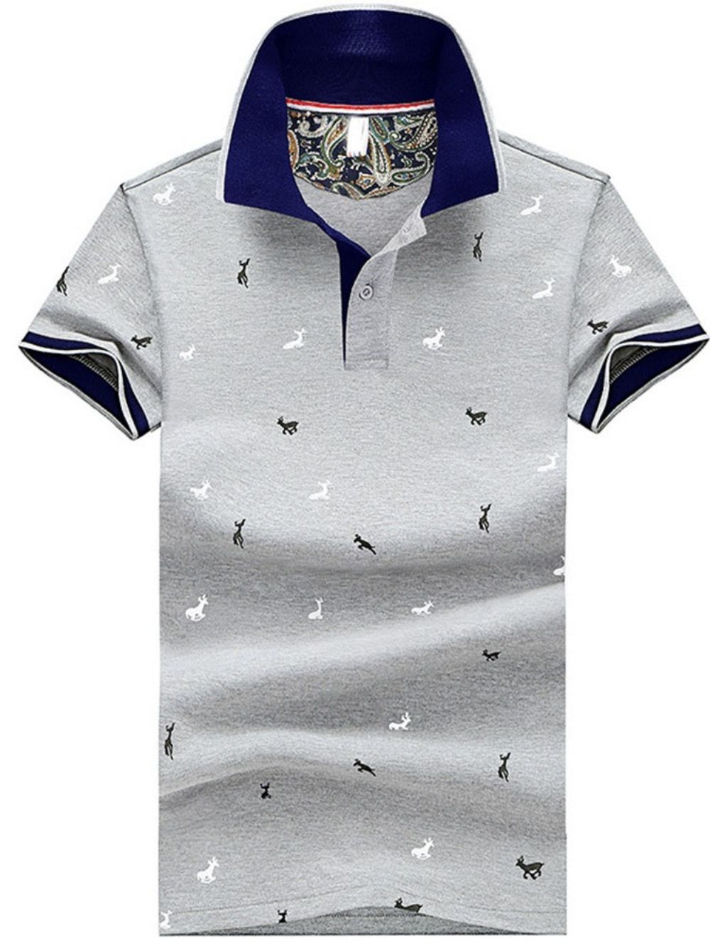 Camisa Polo Masculina Estampa Casual Gola Polo