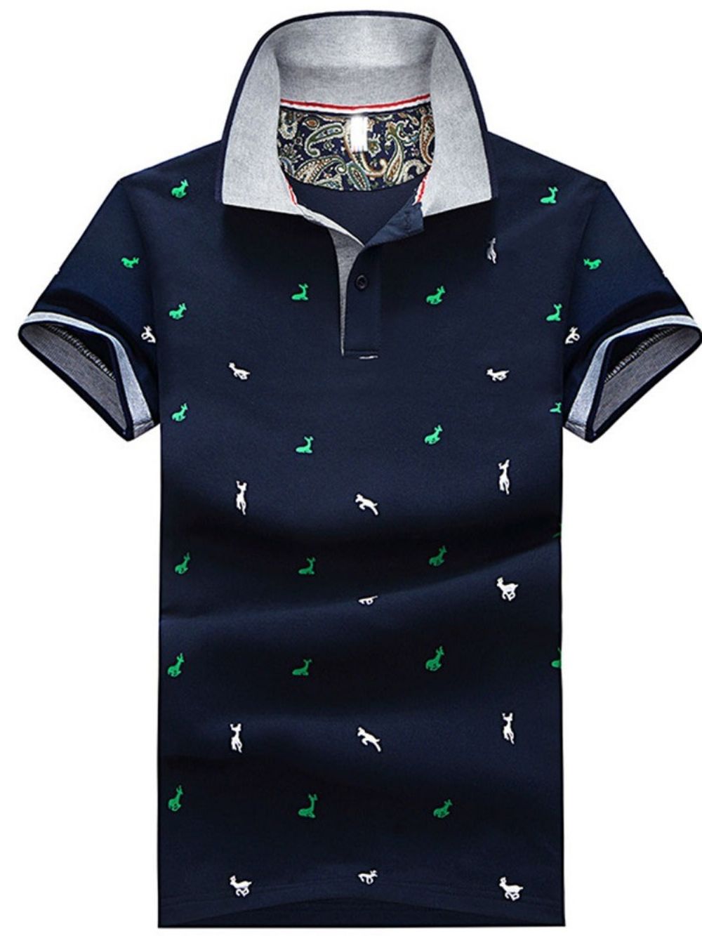 Camisa Polo Masculina Estampa Casual Gola Polo