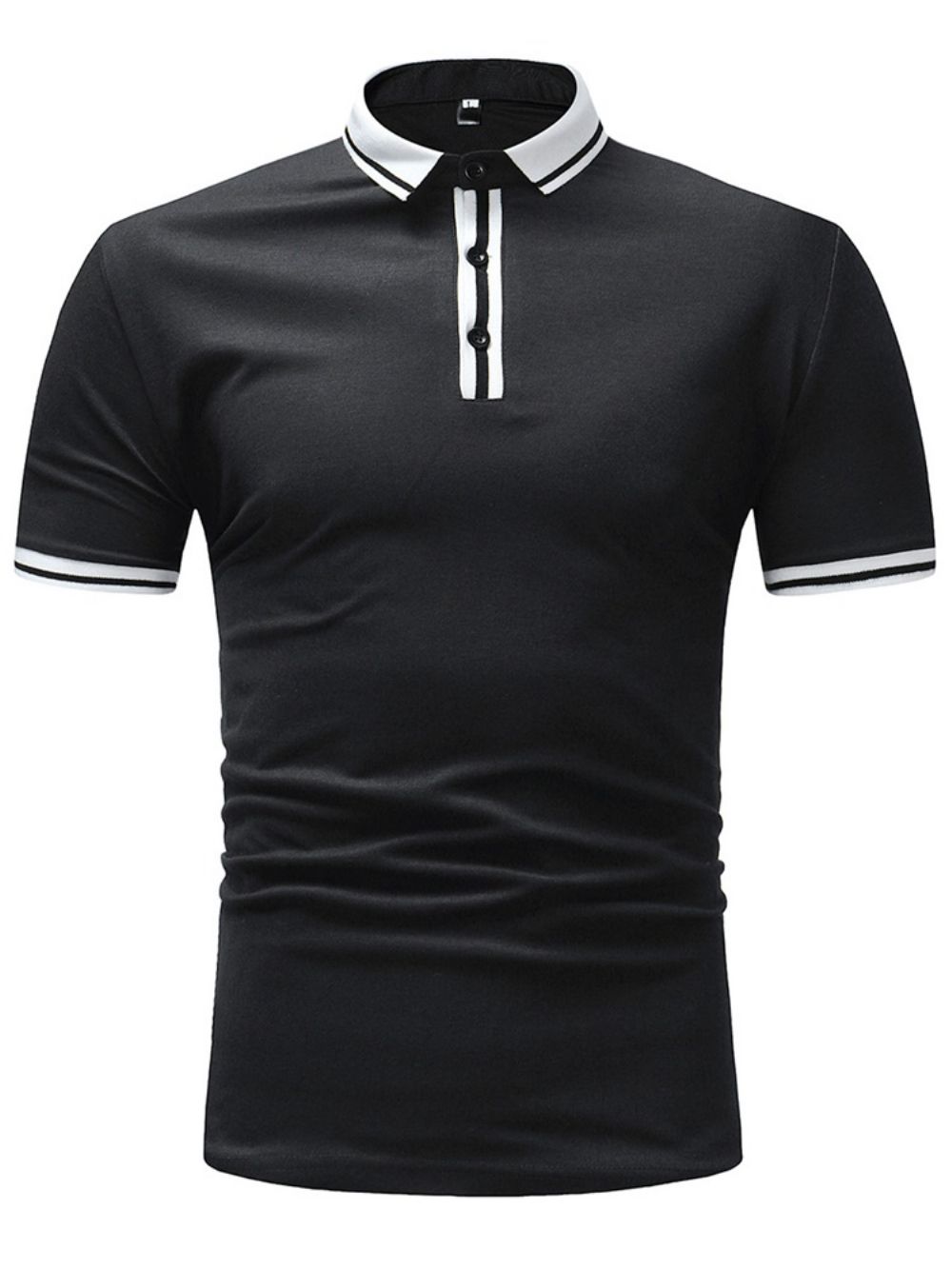 Camisa Polo Masculina Stripe Simples Fit Slim Fit