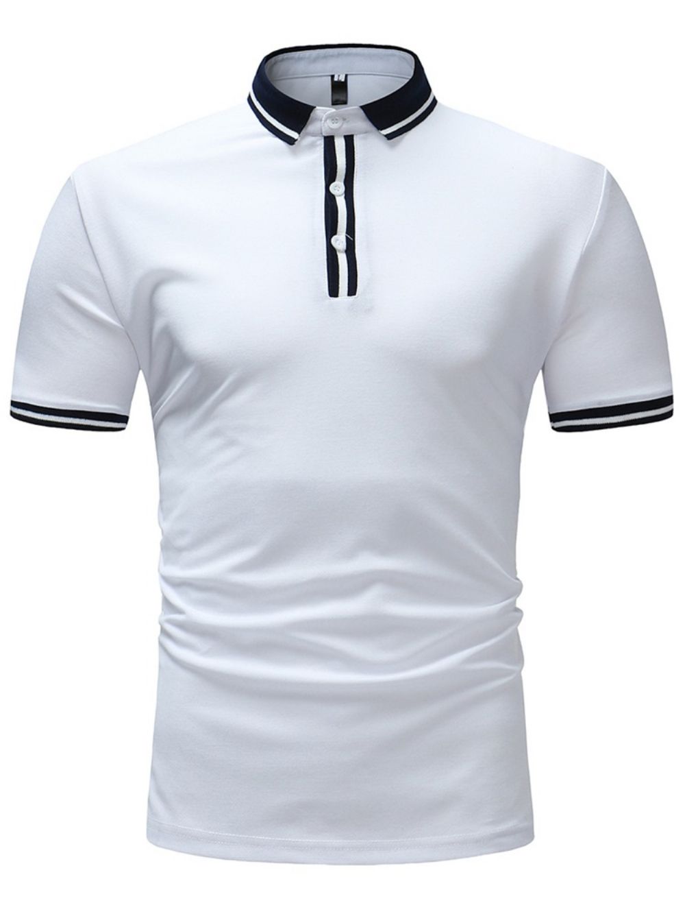 Camisa Polo Masculina Stripe Simples Fit Slim Fit