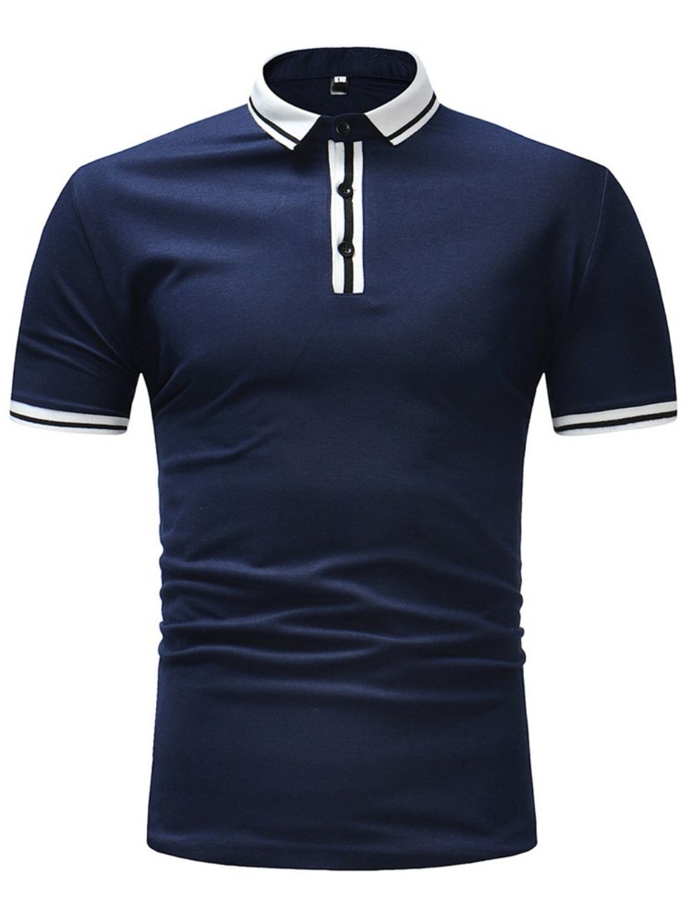 Camisa Polo Masculina Stripe Simples Fit Slim Fit