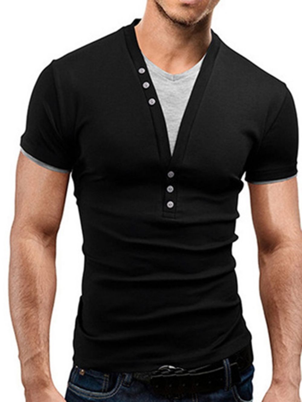 Camiseta Masculina De Camada Dupla