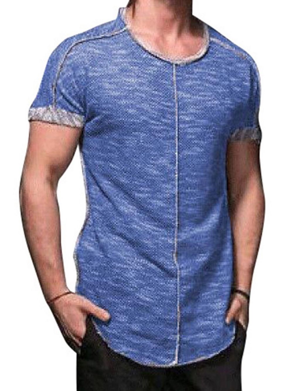 Camiseta Masculina Casual Simples Gola Redonda Manga Curta