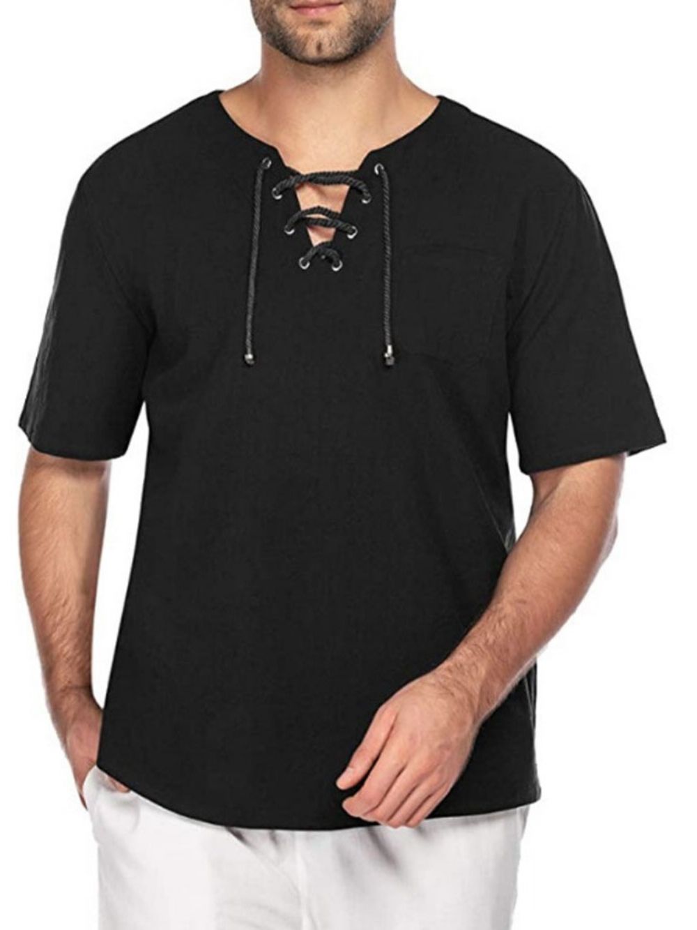 Camiseta Masculina Casual Simples Slim Meia Manga