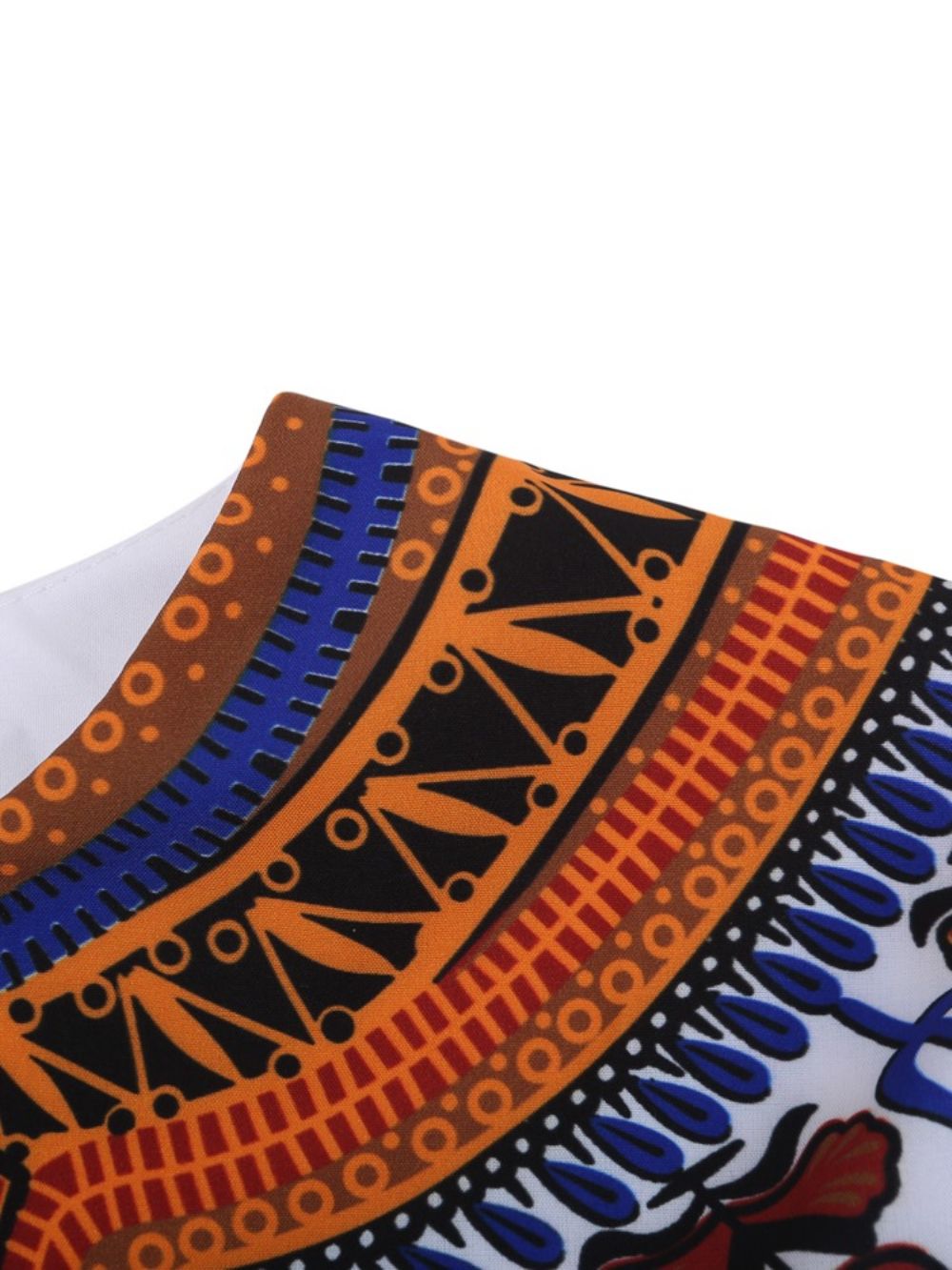 Camiseta Masculina Com Estampa Africana Moda Dashiki Decote Em V Solta