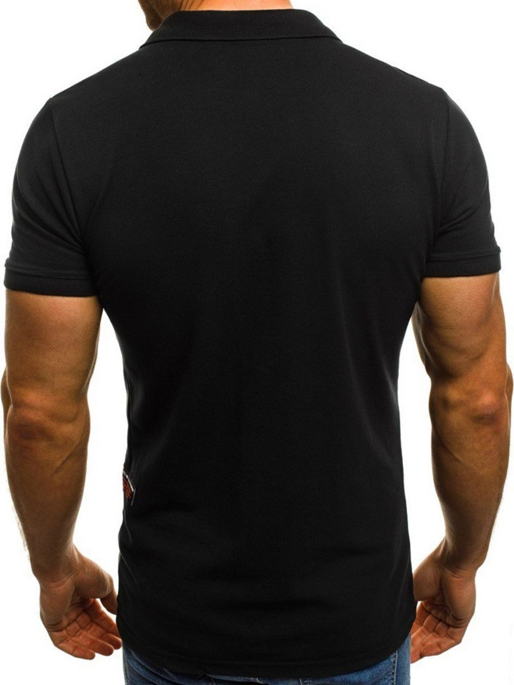 Camiseta Masculina Folgada Casual Simples Gola Polo