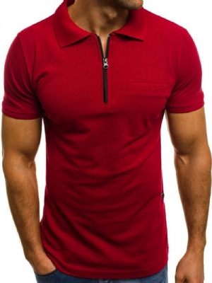 Camiseta Masculina Folgada Casual Simples Gola Polo