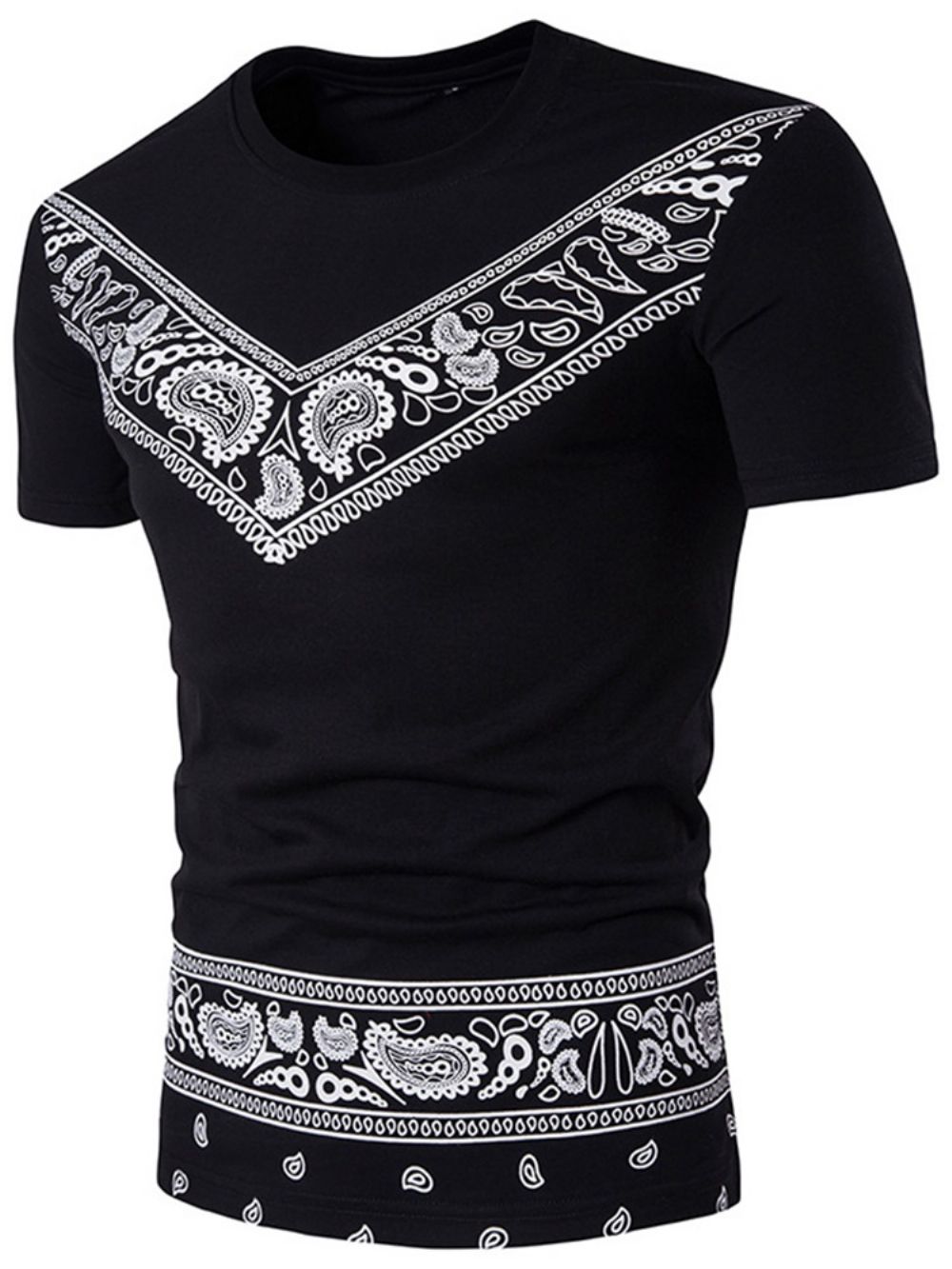 Camiseta Masculina De Gola Redonda Dashiki Moda Africana