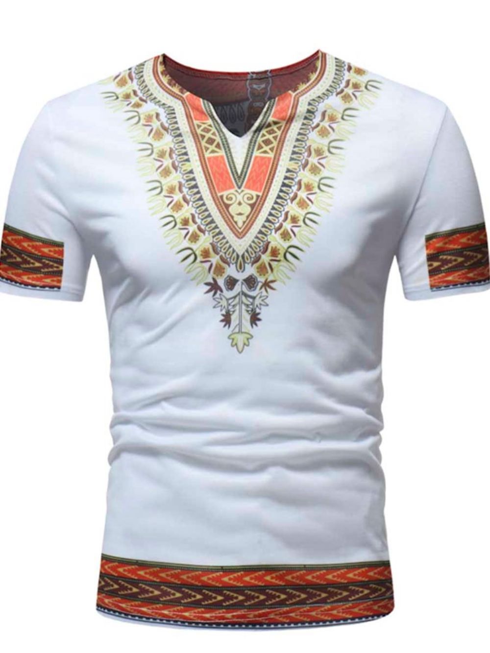 Camiseta Masculina Manga Curta Estampada Dashiki Moda Africana