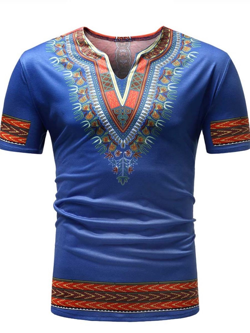 Camiseta Masculina Manga Curta Estampada Dashiki Moda Africana