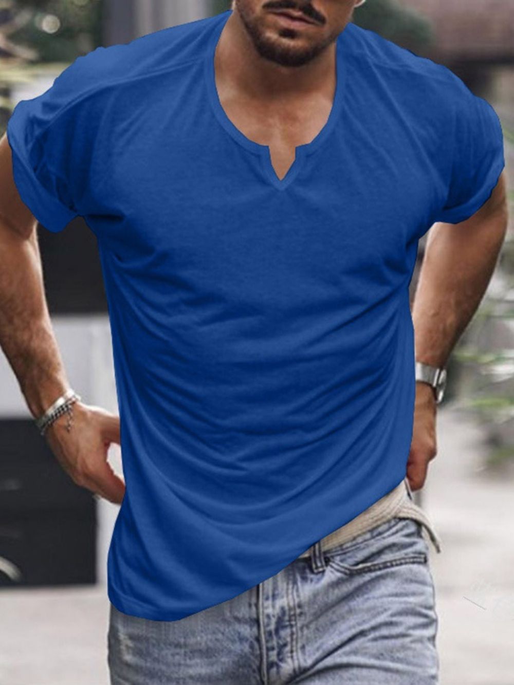 Camiseta Masculina Simples Casual Manga Curta