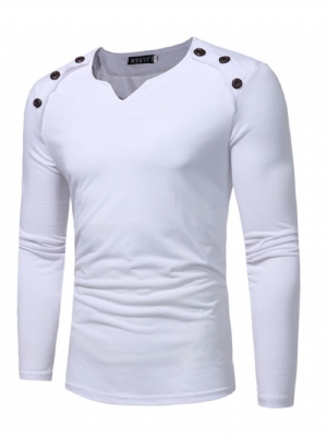 Camiseta Masculina Simples Com Decote Em V