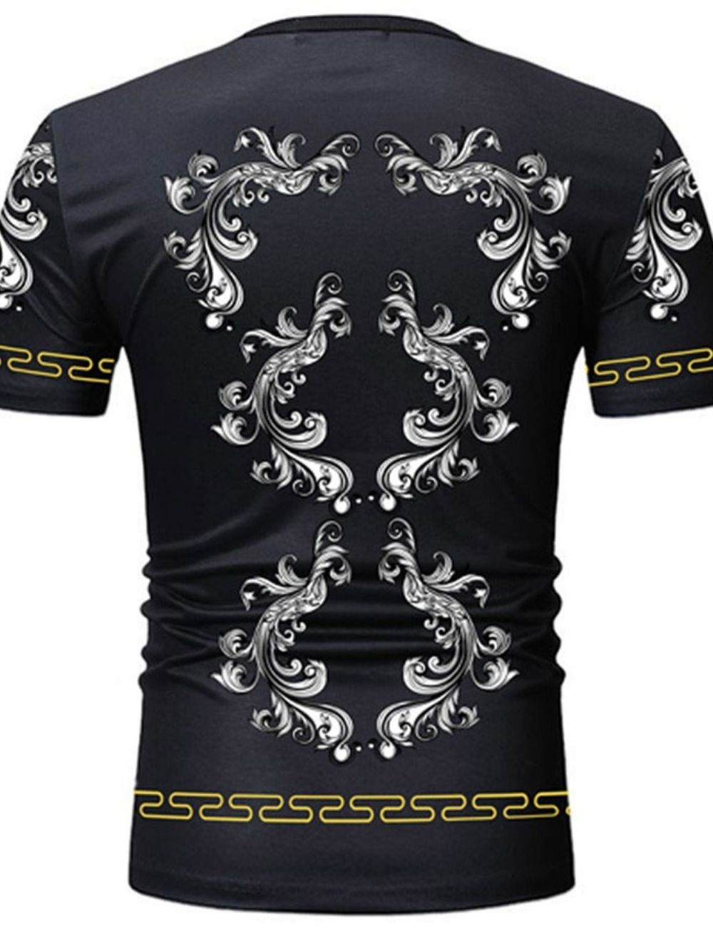 Camiseta Masculina Slim Com Estampa Casual Gola Redonda