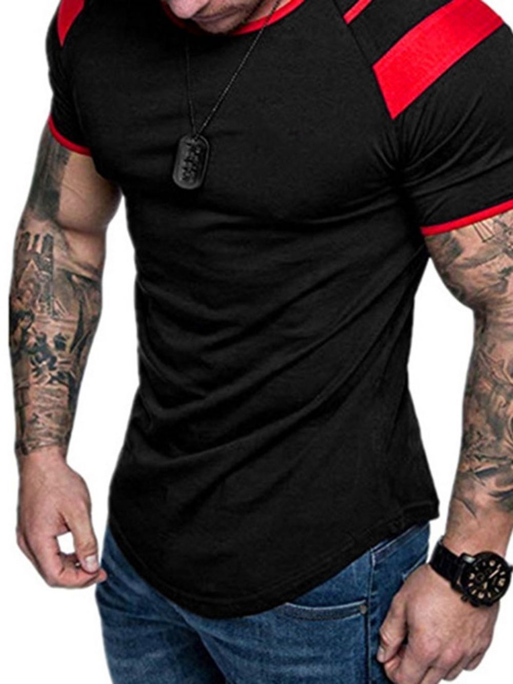 Camiseta Masculina Slim Gola Redonda