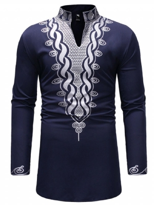 Camisetas Masculinas Casuais Com Estampa Geométrica Dashiki Moda Africana