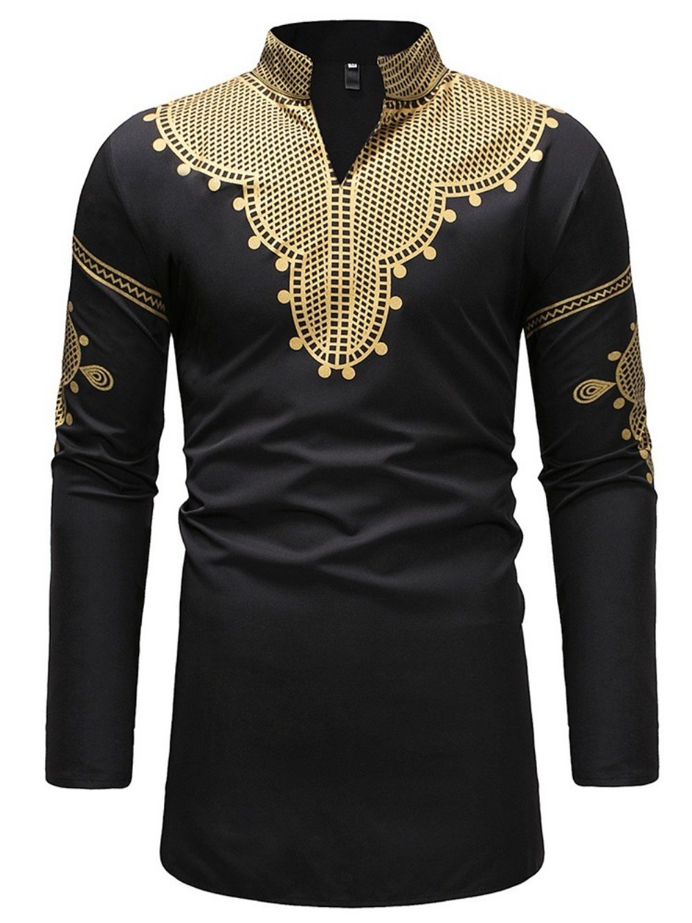 Camisetas Masculinas Casuais Com Gola Em V E Gola Em V Moda Africana Dashiki