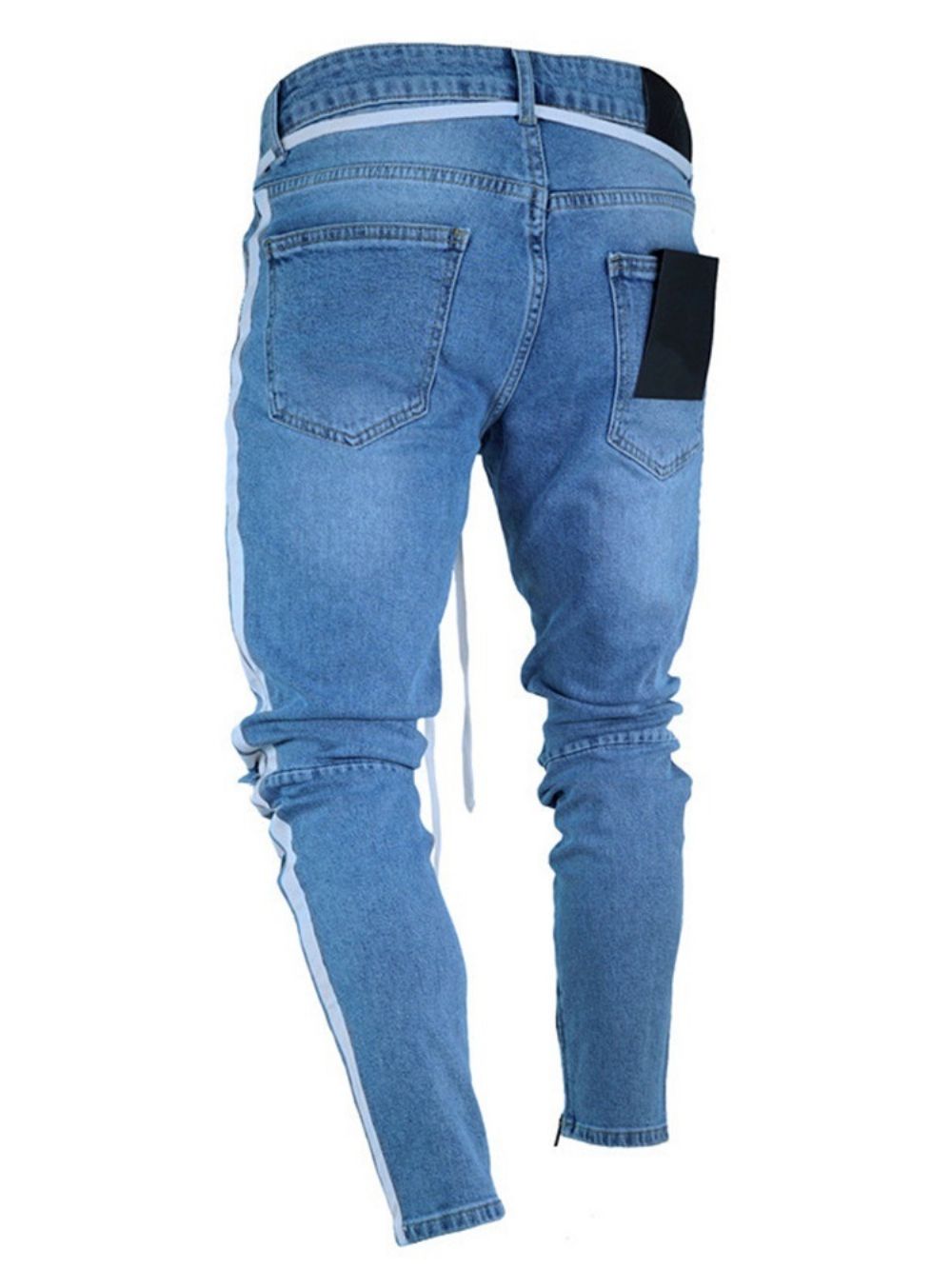 Calça Jeans Masculina Bolso Cintura Média