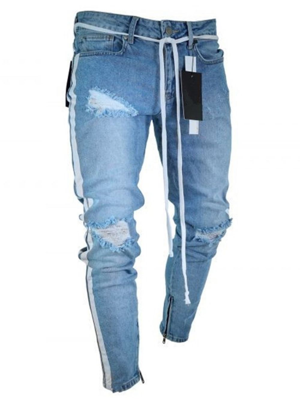 Calça Jeans Masculina Bolso Cintura Média