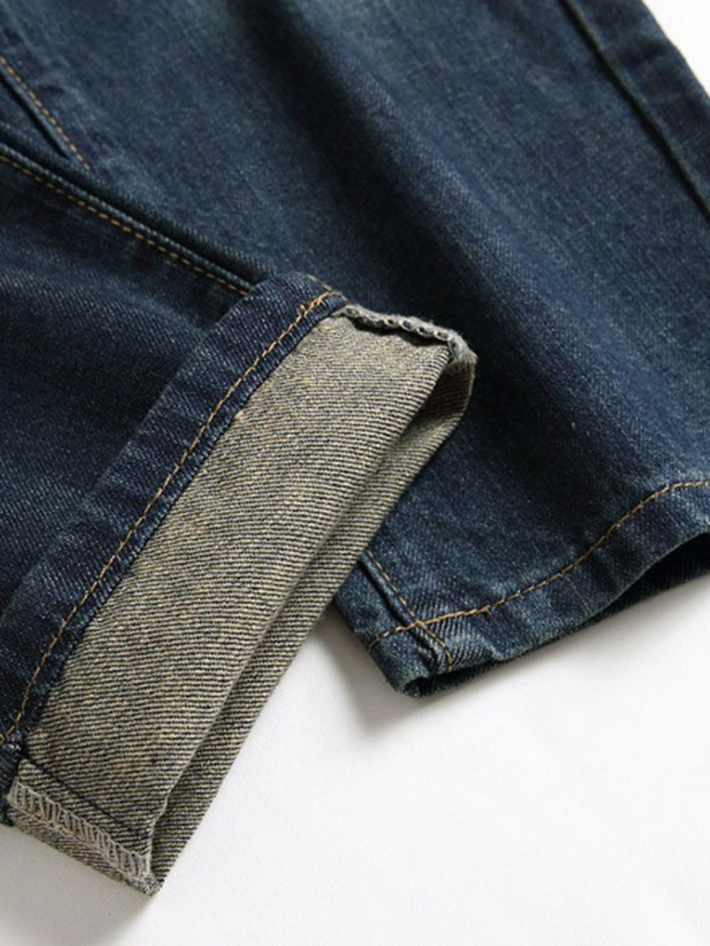 Calça Jeans Masculina De Cintura Média Com Zíper Reto Usada